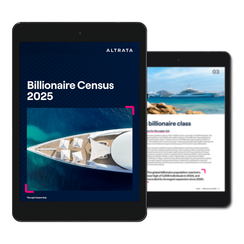 Altrata's Billionaire Census 2025 explores the latest wealth trends in the billionaire population