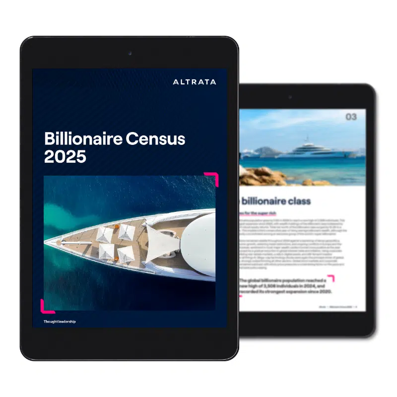 Altrata's Billionaire Census 2025 explores the latest wealth trends in the billionaire population