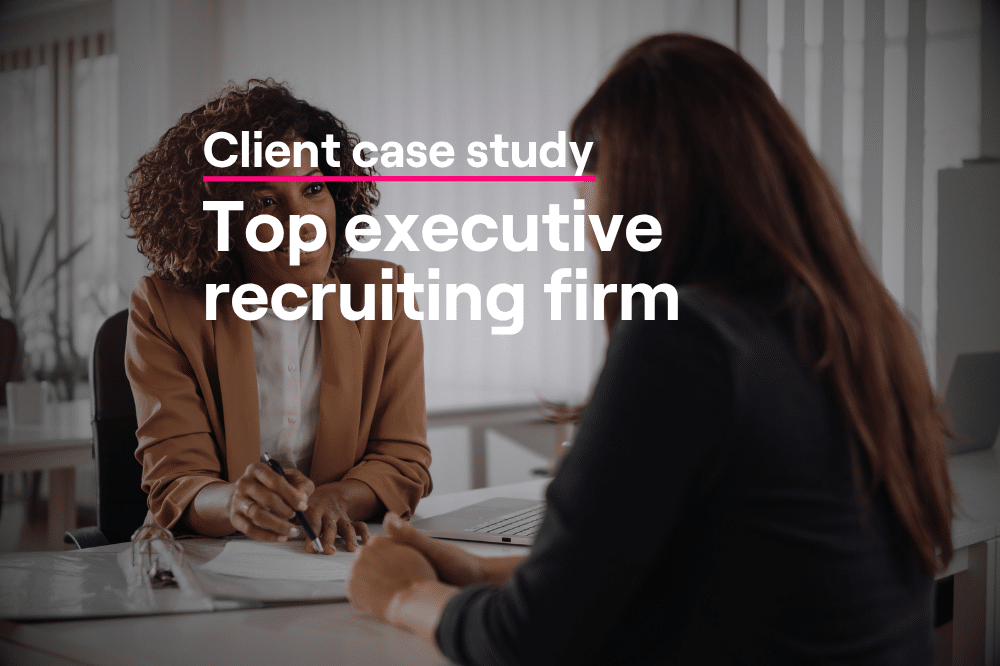 Resource center image for client case study from a top executive recruiting firm