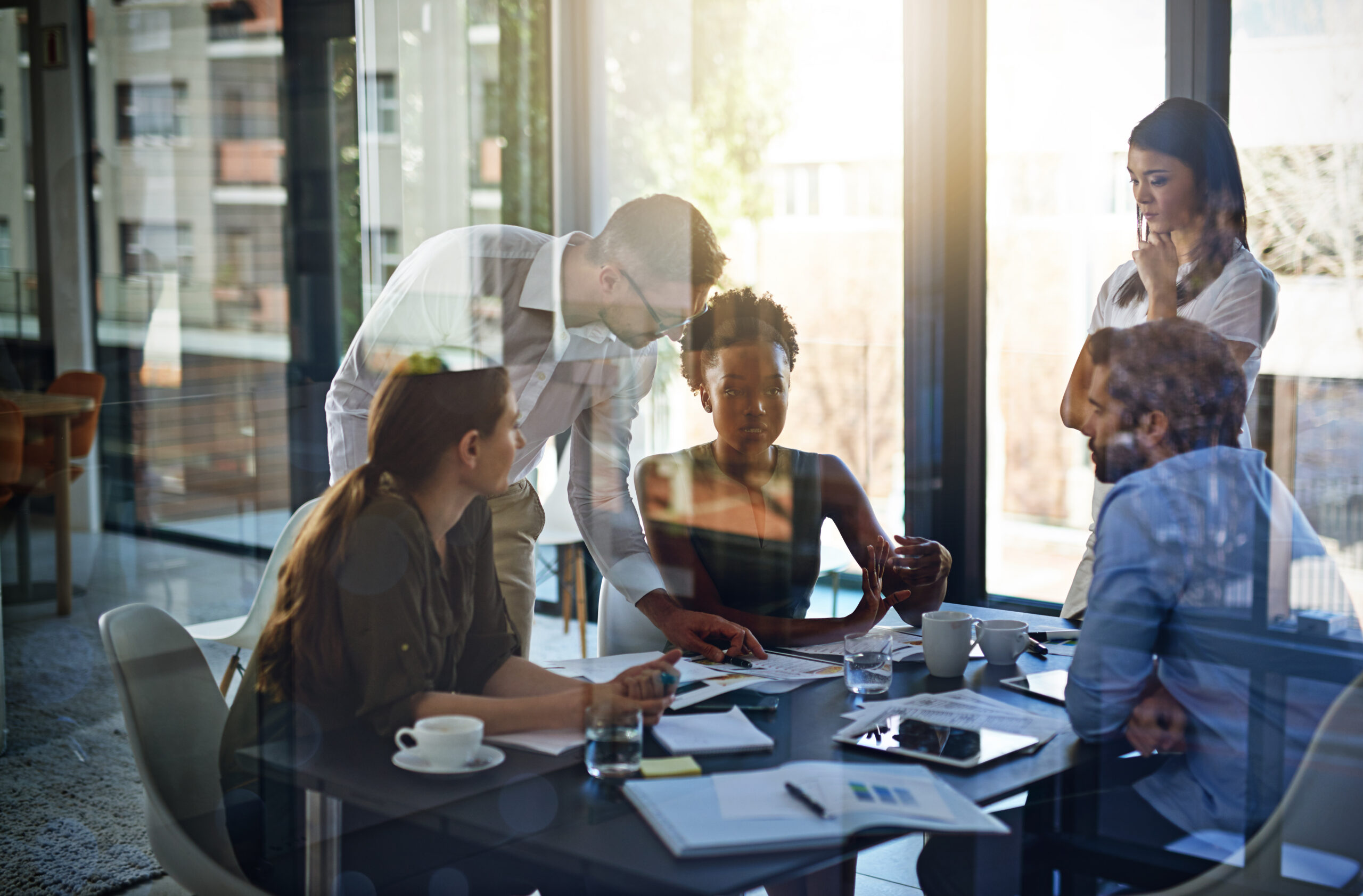 Shot of a group of businesspeople having a meeting in a boardroom.